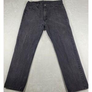 Vintage Levi's 505 Jeans Men's 42x32 Black Denim Orange Tab‎ Straight Fit 90's
